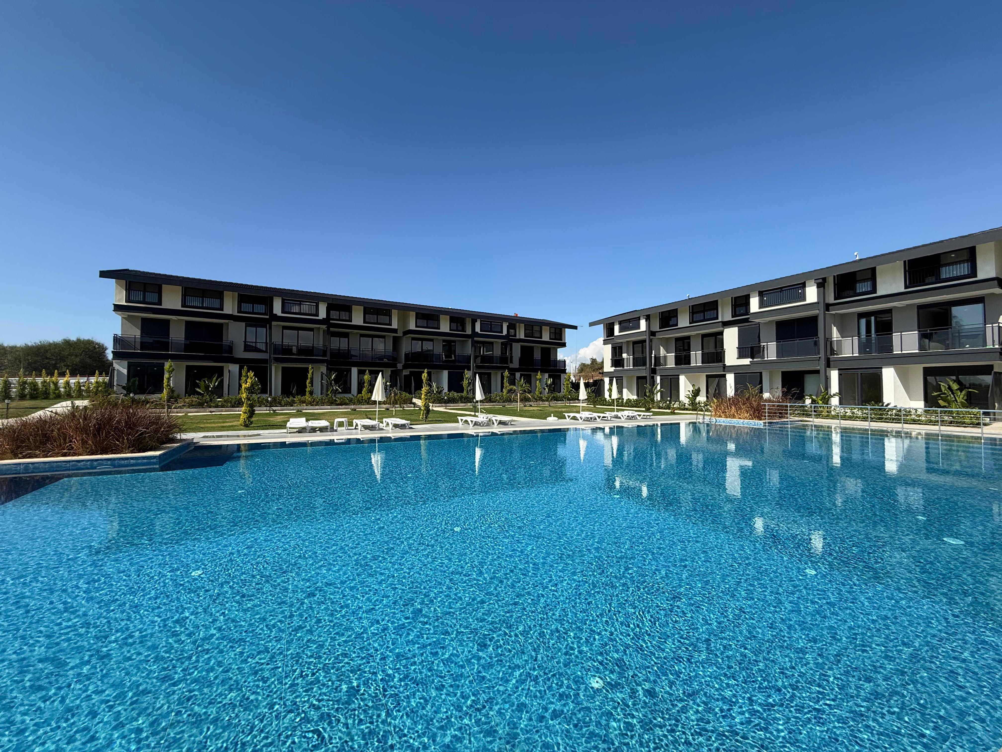 Manavgat Ilıca Kumköy'de Site İçerisinde Sıfır 1+1 Satılık Daire
